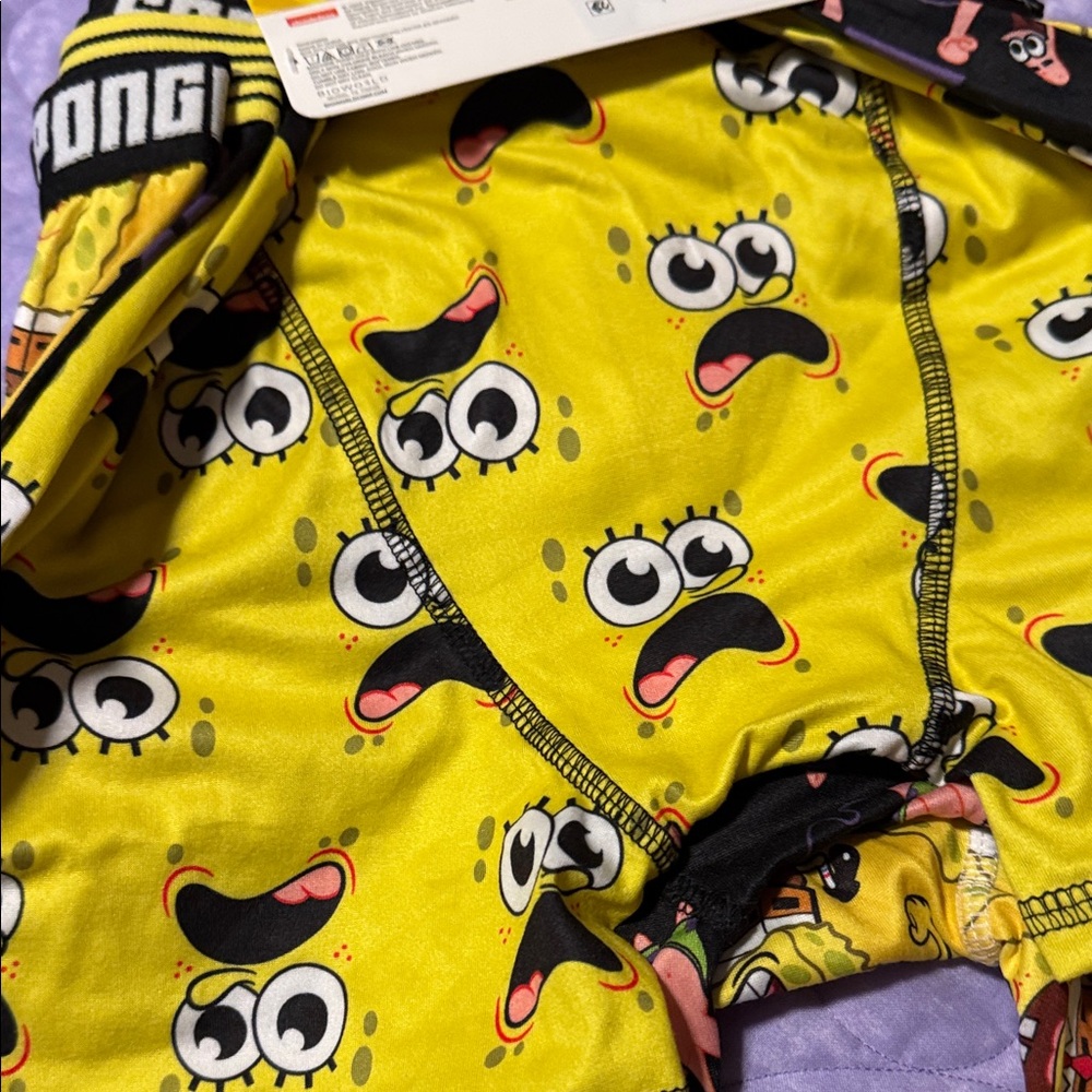 SpongeBob SquarePants Yellow and Black Kids Boxer Briefs - Picture 6 of 8